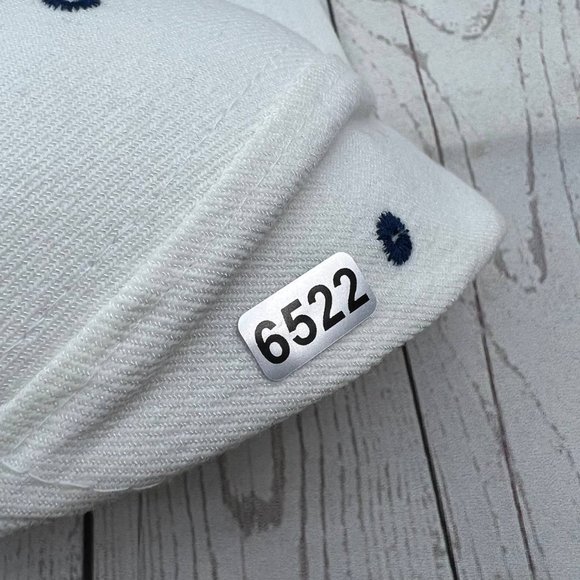 Vintage Duke Blue Devils NCAA M/L Zephyr Hat Stretch Fitted Cap White New Men - Picture 7 of 7